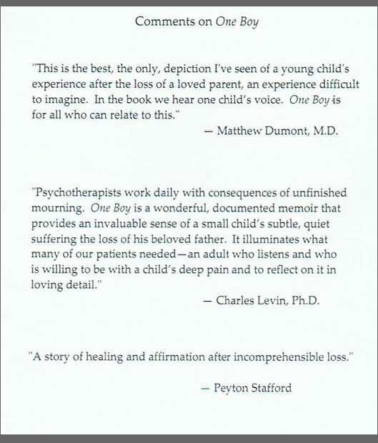 comments from back cover